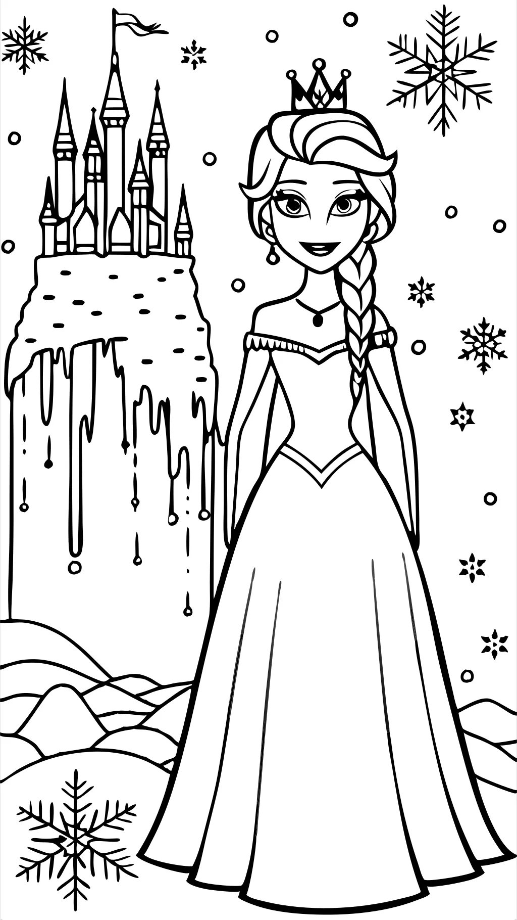 frozen princess coloring pages